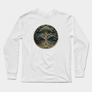 Isometric Vintage Geometric Since Established Retro Forest Wood Long Sleeve T-Shirt